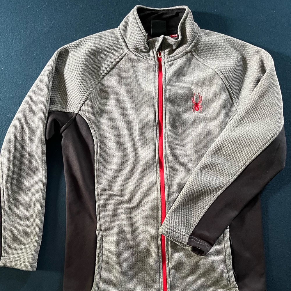 Spyder Boys XL Jacket in Gray/Blk/Red